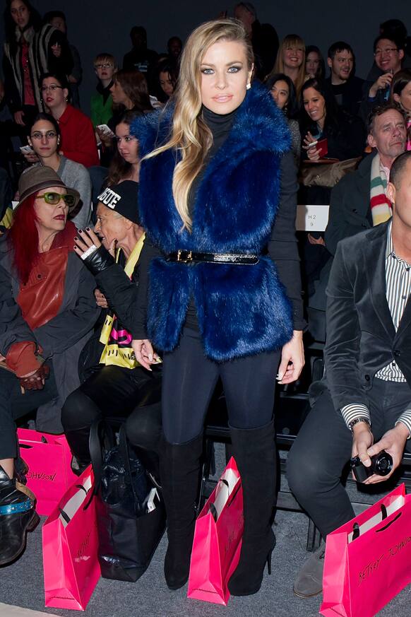 Actress Carmen Electra is seen at the Fall 2013 Betsey Johnson Runway Show at Fashion Week in New York.