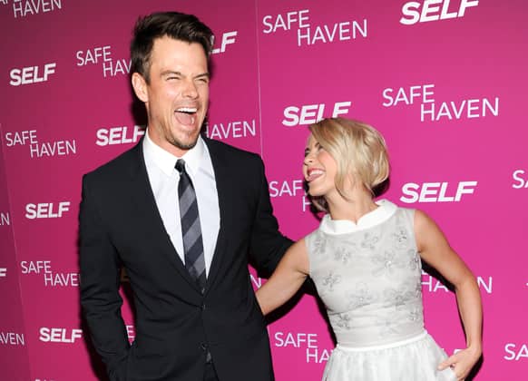 Actors Josh Duhamel and Julianne Hough attend the premiere of