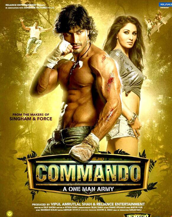 The first look of 'Commando'. The film stars Vidyut Jamwal, who forayed into the Hindi film industry with 'Force', and Pooja Chopra in pivotal roles.