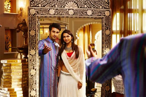 Ranbir Kapoor and Deepika Padukone in a still from their upcoming 'Yeh Jawaani Hai Deewani'. The two look adorable here, don't they?
