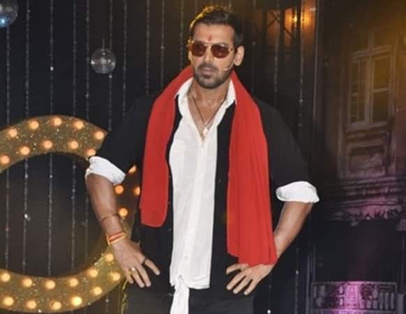 John Abraham in his 'Shootout At Wadala' look at the music launch of the film. The Ekta Kapoor film, in which Abraham plays gangster Manya Surve, is set to release May 1.