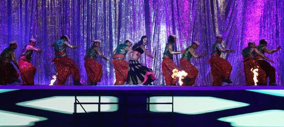 Katrina danced to her popular numbers like