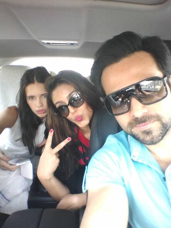 The 'Ek Thi Daayan' team - Emraan Hashmi, Huma Qureshi and Kalki Koechlin. Pic courtesy: @humasqureshi
