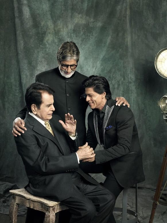 Amitabh Bachchan, Dilip Kumar and Shah Rukh Khan feature in the 100 Years of Cinema special issue of Filmfare. Pic courtesy: Jitesh Pillaai on Twitter.