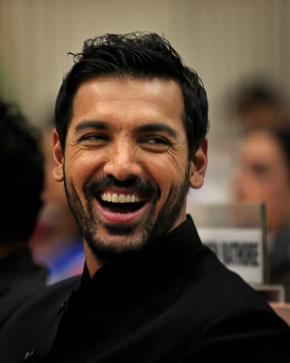 Bollywood actor John Abraham attends the National Film Awards 2012, in New Delhi. Abraham's debut production