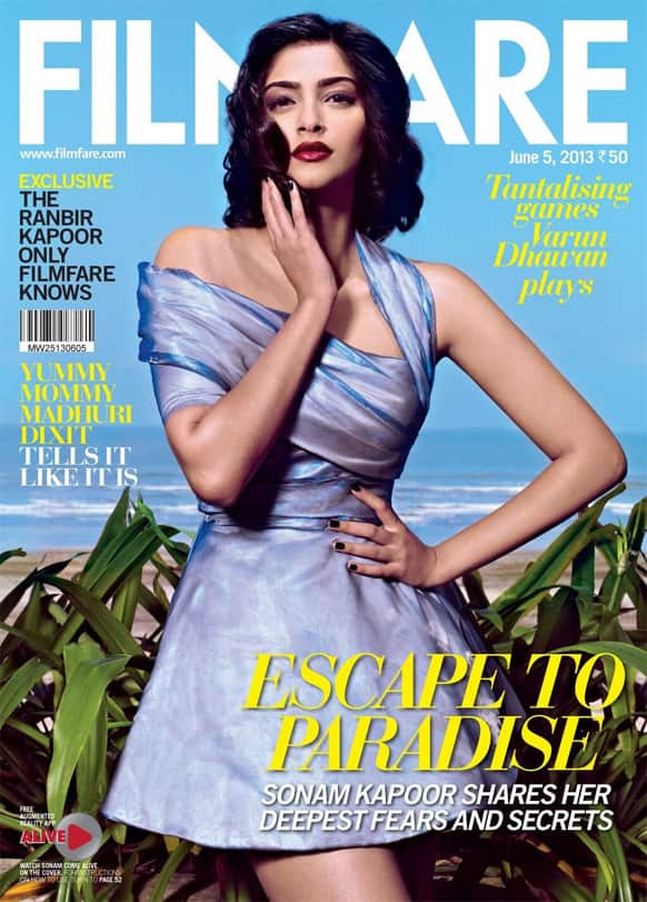 This is what the June 5, 2013 issue of Filmfare looks like - with Sonam Kapoor, the cover girl!