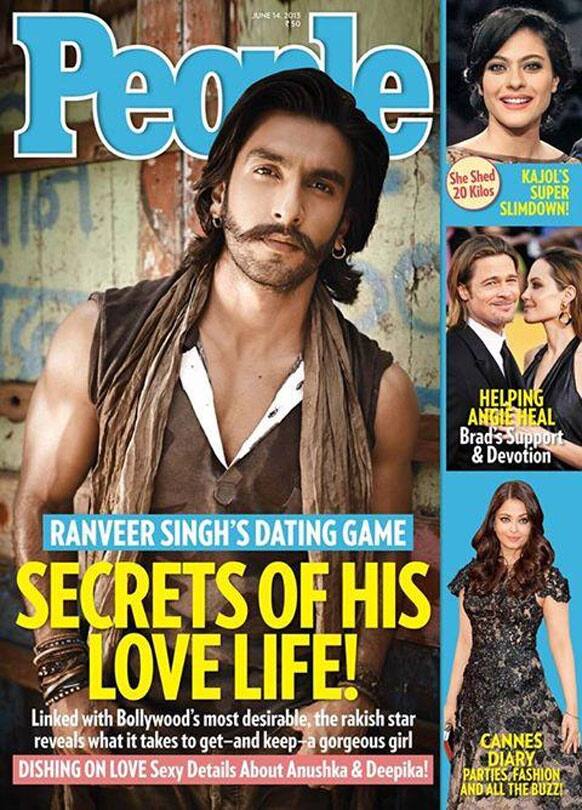 Ranveer Singh spills his love life secrets in the pages of People magazine's June 2013 issue.