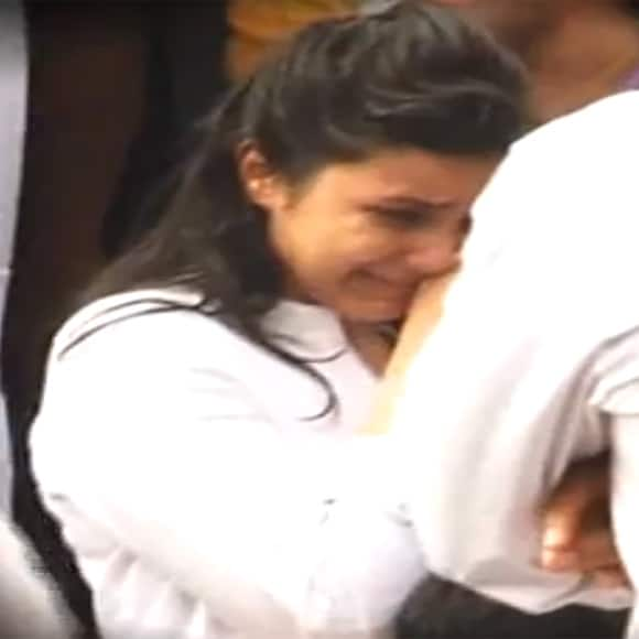 Parineeti Chopra at uncle Ashok Chopra's funeral.