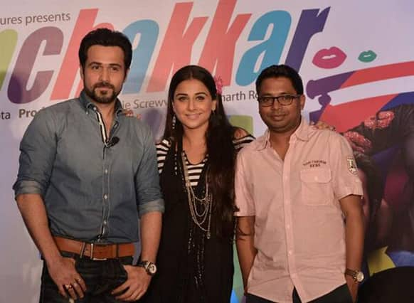 Emraan Hashmi and Vidya Balan promote their upcoming movie ‘Ghanchakkar’. Image Courtesy: Filmfare