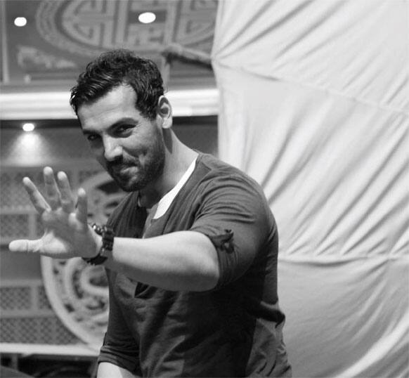 John Abraham snapped in a candid moment.