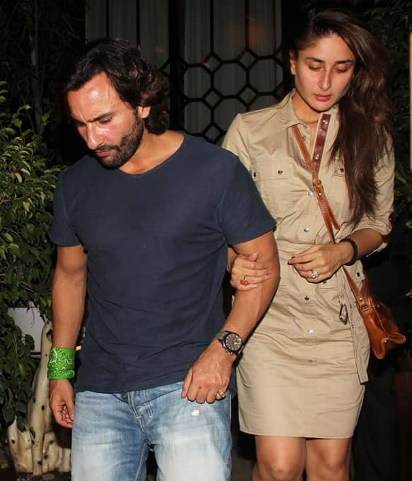 Saif Ali Khan and Kareena Kapoor were snapped on their way to a restaurant recently.