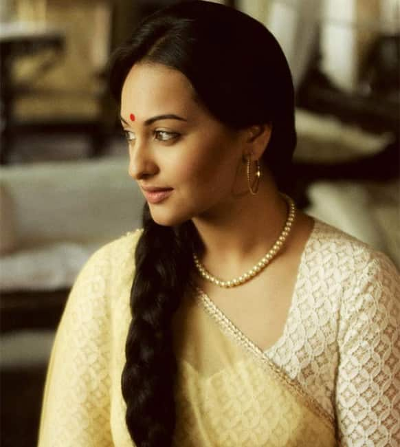 Sonakshi Sinha in a still from the film 'Lootera'. The actress is paired opposite to Ranveer Singh in the period drama.