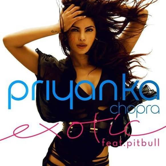 This is what the cover of Priyanka Chopra's next album - 'Exotic'; featuring Pitbull - looks like.