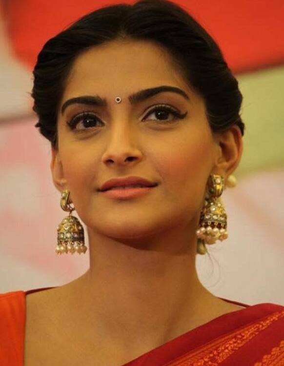 Sonam Kapoor during the promotions of her upcoming film 'Raanjhanaa'.