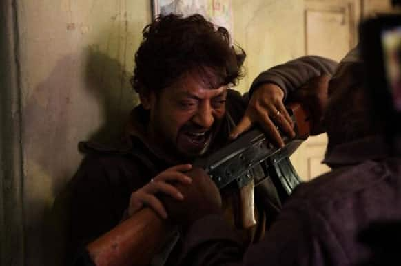 Irrfan Khan in a gun-toting still from 'D-Day'.