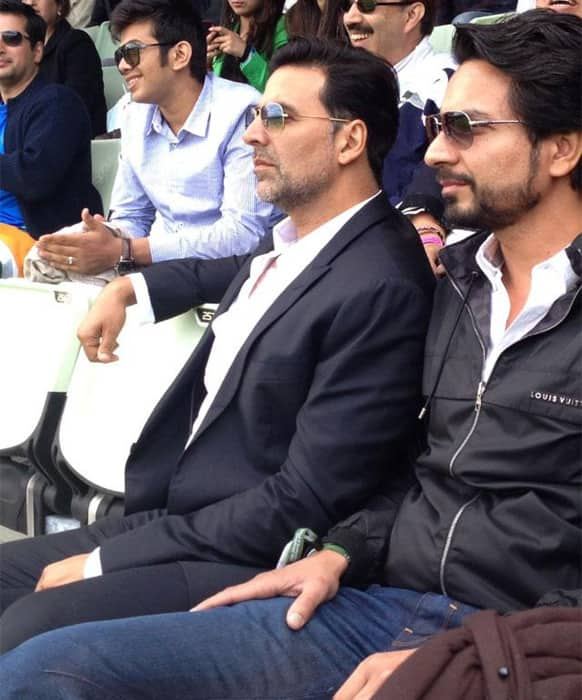 At the recent India-Pakistan ICC Champions Trophy match at Edgbaston, Akshay Kumar showed up - a la his 'Once Upon A Time In Mumbaai Dobara' avatar.