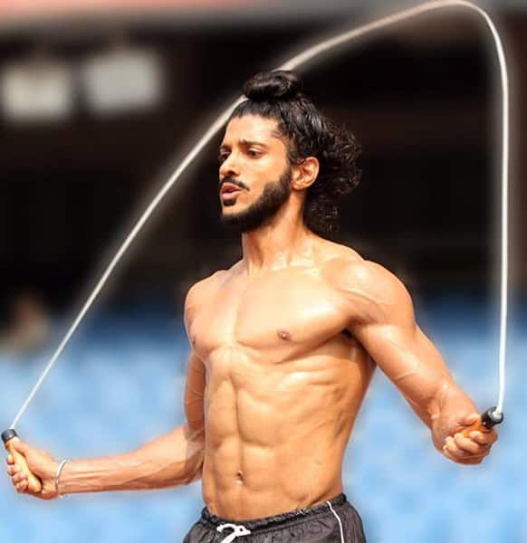 Farhan Akhtar in a still from the film 'Bhaag Milkha Bhaag'.