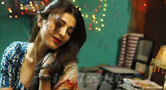 Shruti Haasan seems to be in a romantic mood in this still from her upcoming film 'D Day'.