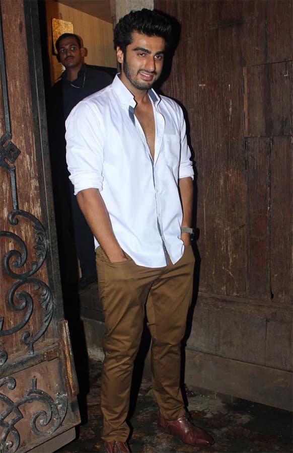 Arjun Kapoor poses for the lenses at his birthday bash. The 'Ishaqzaade' star turned 28 on June 26.