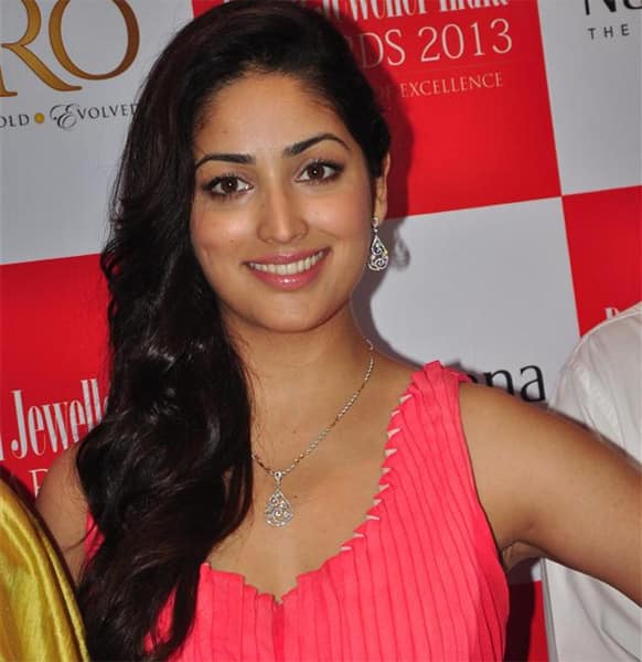 Yaami Gautam poses for a photograph at an event.