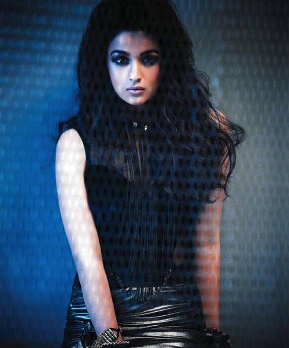 Alia Bhatt looks different in this still from a goth-themed photo shoot.