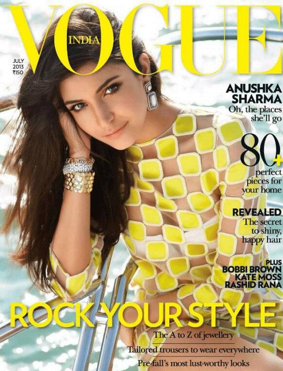 Anushka Sharma looks resplendent as Vogue India's July 2013 cover babe!