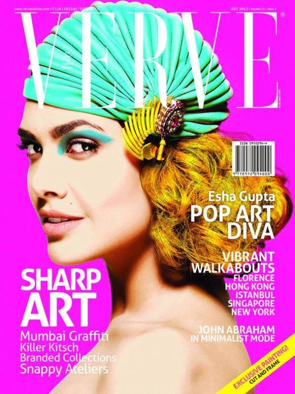 Esha Gupta gets one of the best magazine covers of the month. (Pic courtesy: Verve Magazine)