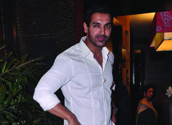 John Abraham was spotted while the actor was out for dinner.