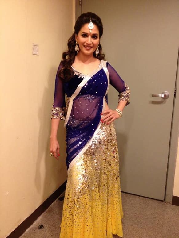 Madhuri Dixit tweeted this picture after getting over with the performance at the IIFA Awards.