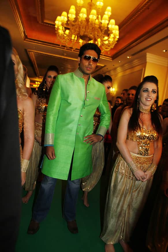 Bollywood actor Abhishek Bachchan arrives for the International Indian Film Academy (IIFA) awards in Macau.