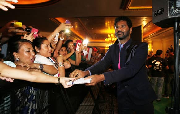 Bollywood actor Prabhu Deva arrives for the International Indian Film Academy (IIFA) awards in Macau.