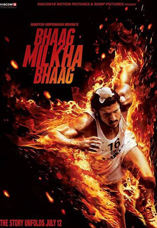 Farhan Akhtar looks blazing hot in this brand new poster of ‘Bhaag Milkha Bhaag’.