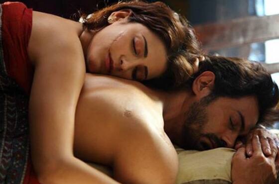 Shruti Haasan and Arjun Rampal in a still from 'D-Day'.