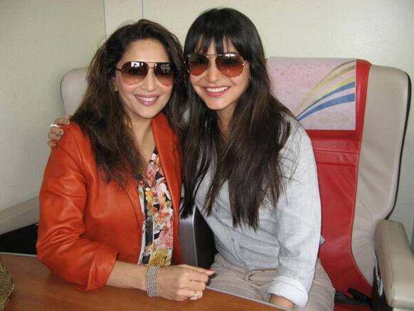 Madhuri Dixit with Anushka Sharma AT IIFA 2013.