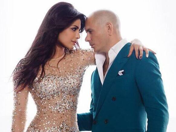 Priyanka Chopra with Pitbull in her new single ‘Exotic’.