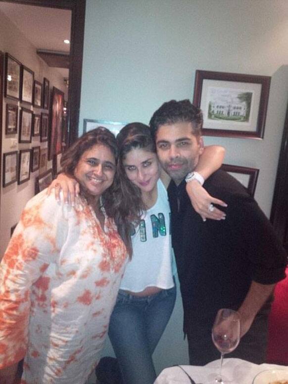 Kareena Kapoor partying with her friend Karan Johar.