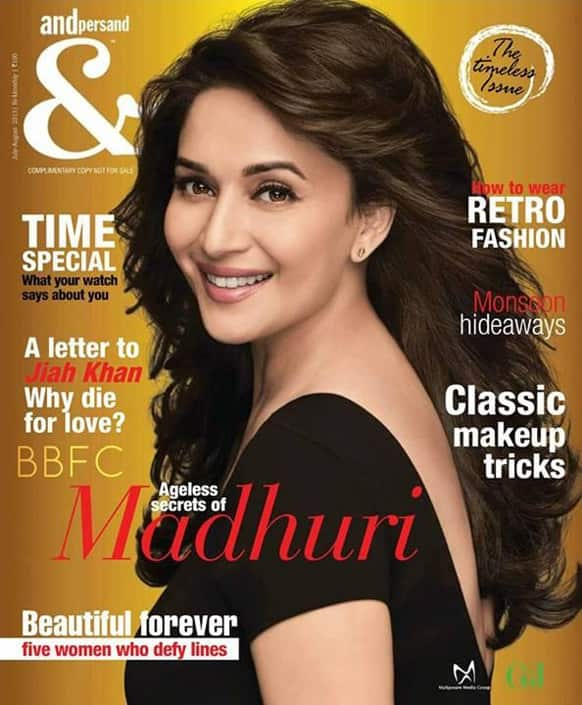 Madhuri Dixit on the cover of Andpersonand magazine’s cover.