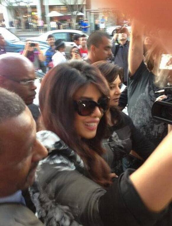 Rock star Priyanka Chopra in LA to launch her new single.