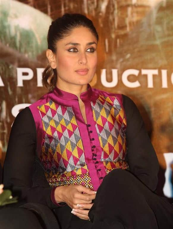 Kareena Kapoor at the launch event of a song from the movie 'Satyagraha'.