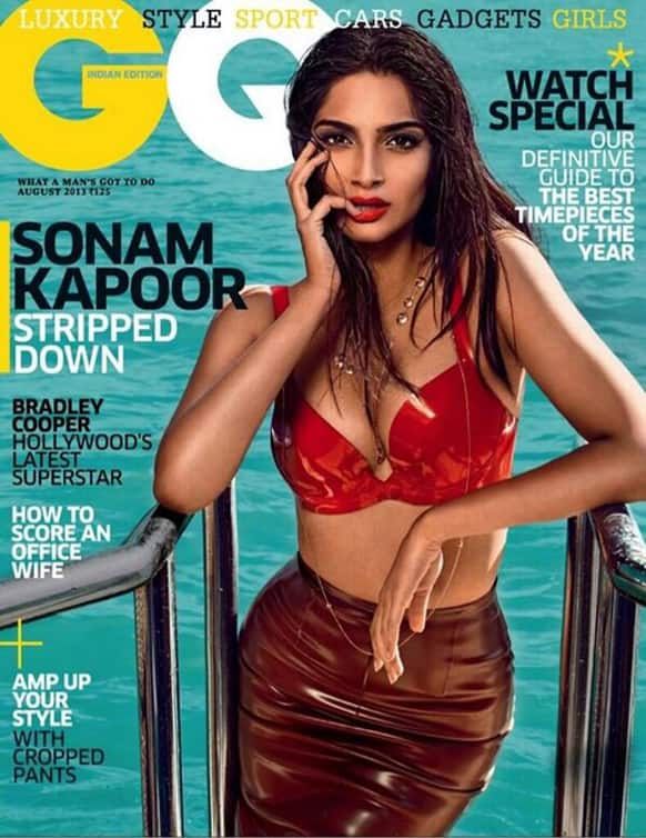 Sonam Kapoor looks like a sexy Hollywood diva on GQ India's cover page.