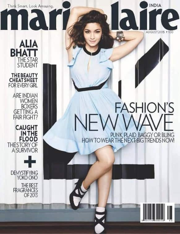 Alia Bhatt is the cover girl of Marie Claire India's August 2013 issue.