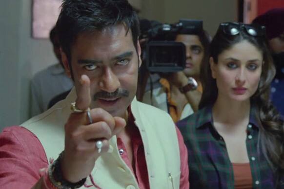 Ajay Devgn and Kareena Kapoor in a still from 'Satyagraha'.