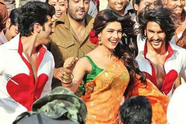 Arjun Kapoor, Priyanka Chopra and Ranveer Singh in a still from 'Gunday'. 