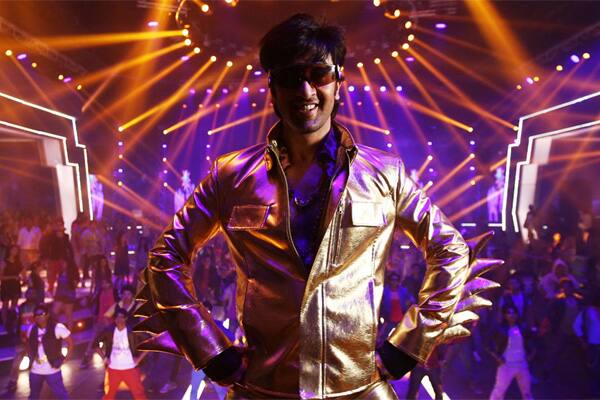 Ranbir Kapoor in a still from 'Besharam'.