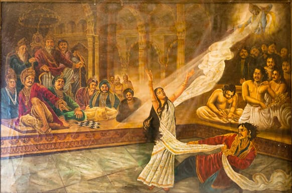 It was Krishna who heard Queen Draupadi's plea and saved her from getting disrobed at the hands of the evil Kauravas.