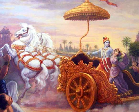 Krishna fled away with Princess Rukmini, on her call, to save her from getting married to Shishupal against her wishes.
