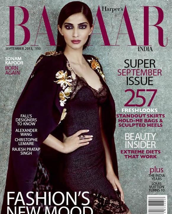 Sonam Kapoor scorches the latest cover of Harper's Bazaar's magazine.