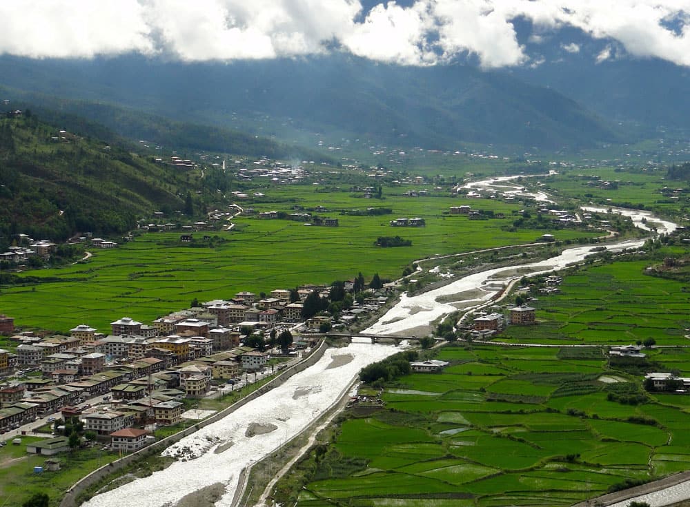 The stunning Paro valley will leave you awestruck. Image Courtesy Tourism Council of Bhutan