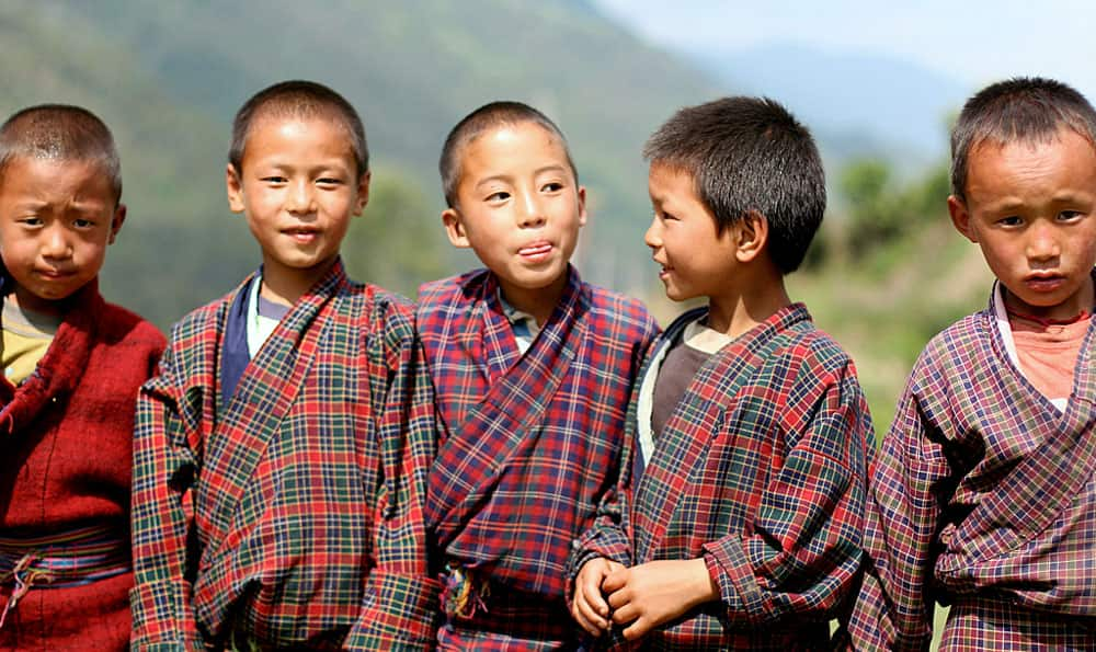 The warm, friendly and peace-loving children of Bhutan- Image Courtesy- Jason Craig D'Souza