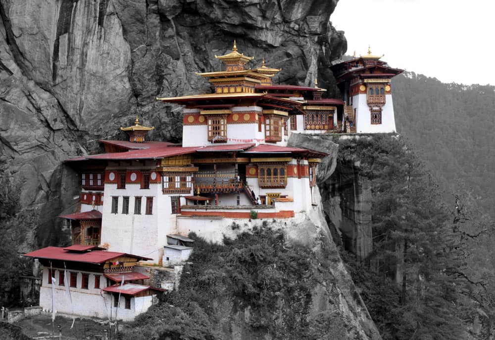 Hiking or horse riding are the only two ways to reach the Taktsang Monastery (Tiger’s Nest). Image Courtesy Jason Craig D'Souza.